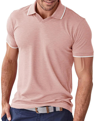 Casual T-Shirt Met Kraag, Korte Mouwen