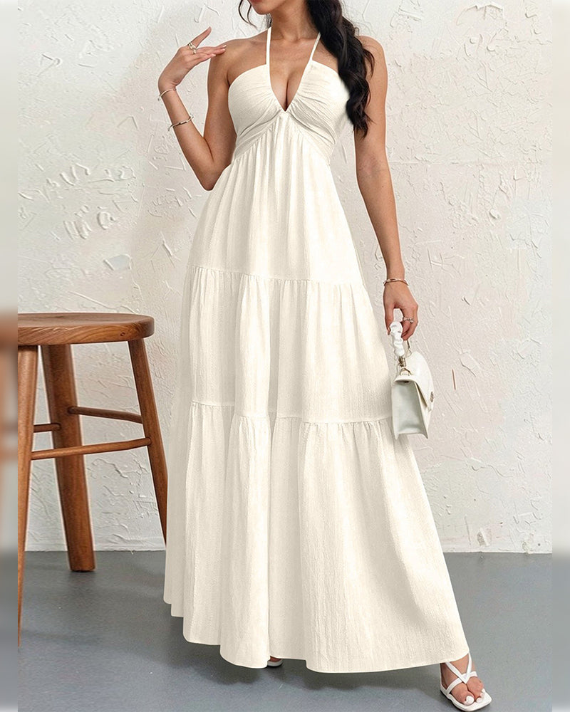 Jurk Mode Effen Halter