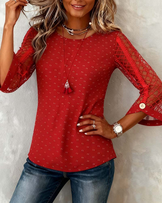 Blouse Elegant Kant Gehaakt