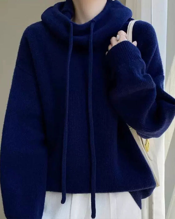 Pullover Cowl Kraag Lange Mouw