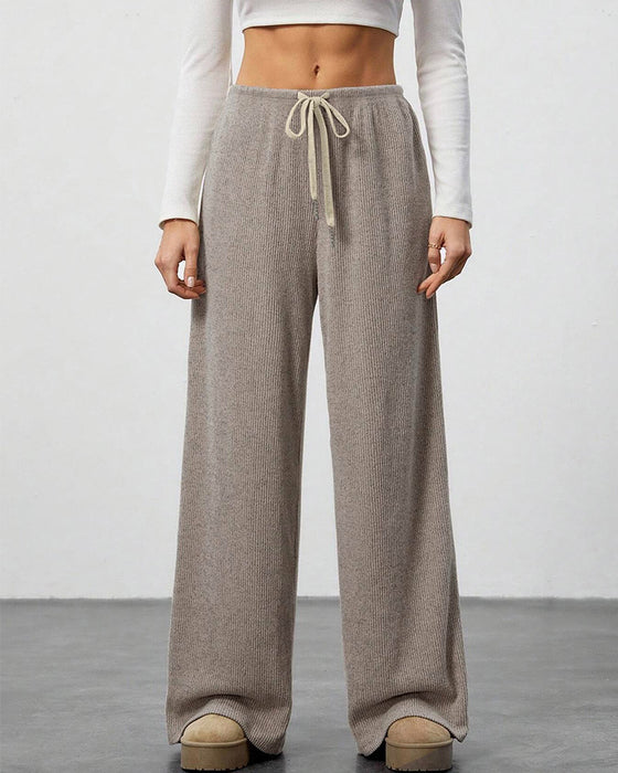 Broek Effen Koord Breedbeend Lang