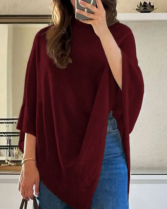 Pullover Hoge Hals Asymmetrisch
