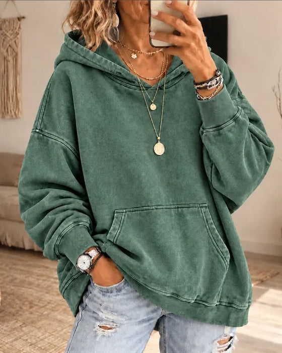 Hoodies Casual Effen Zak