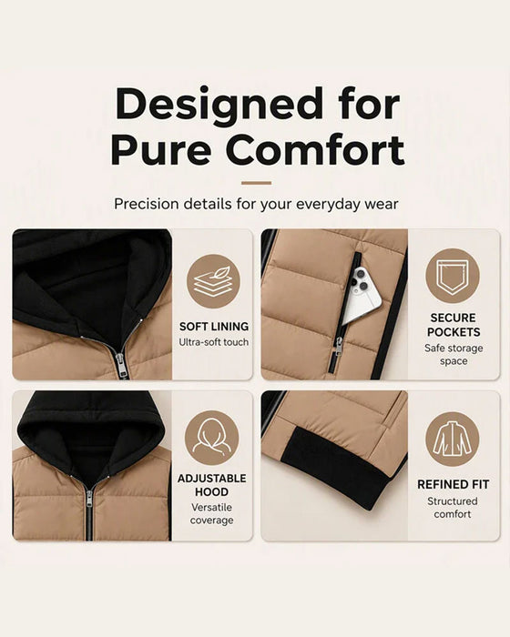 Jas Met Capuchon Fleece Warm