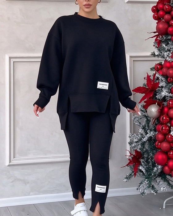 Set Bedrukt Sweatshirt En Joggingbroek