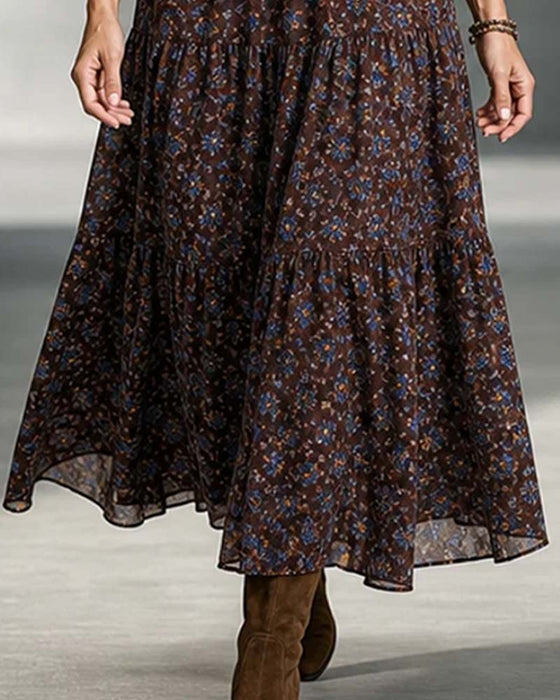 Jurk Overhemdkraag Patchwork