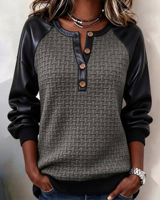 Top Patchwork Raglanmouw