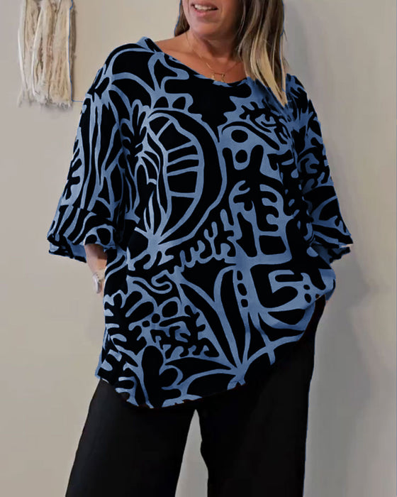 Top Abstracte Botanische Print Ruim