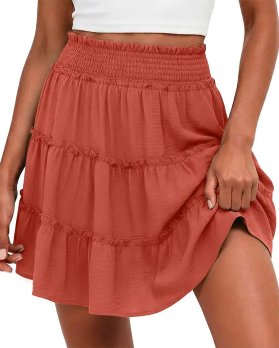 Bovenstuk Elastische Taille Met Ingebouwde Shorts