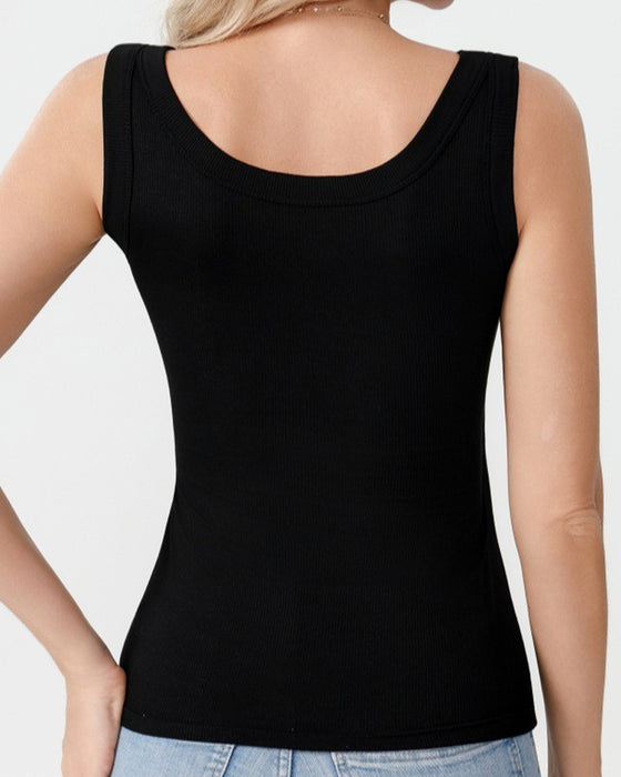 Cami‑Top Effen Kleur Met Ingebouwde Bh