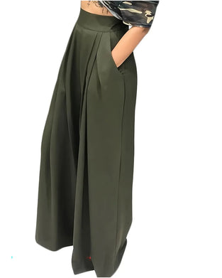 Broek Hoge Taille Geplooid Breed Been