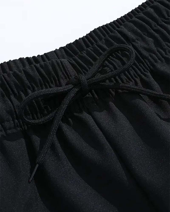 Shorts Dubbele Witte Streep Knielang Casual