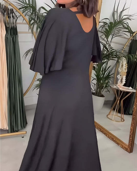 Jurk V-Hals Effen Taille