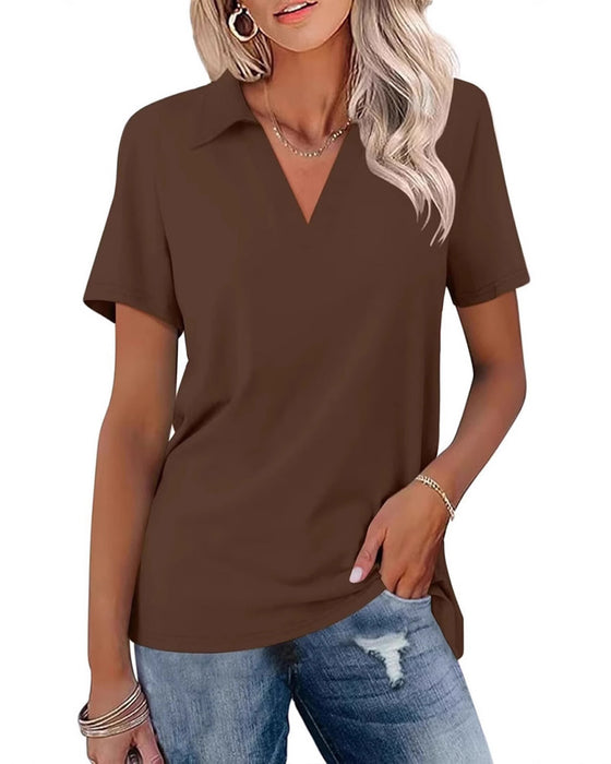 T-Shirt Korte Mouw V-Hals Polo