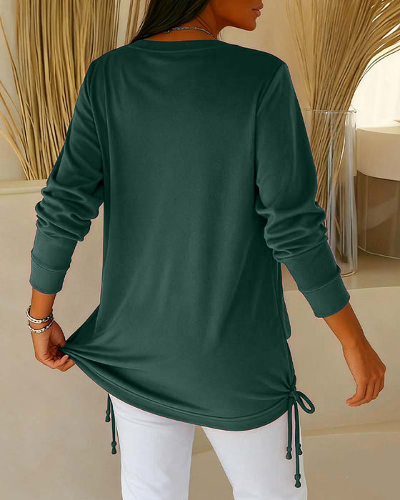 Pailletten Top Met Contrasterende Kleuren In Tweedelig Look