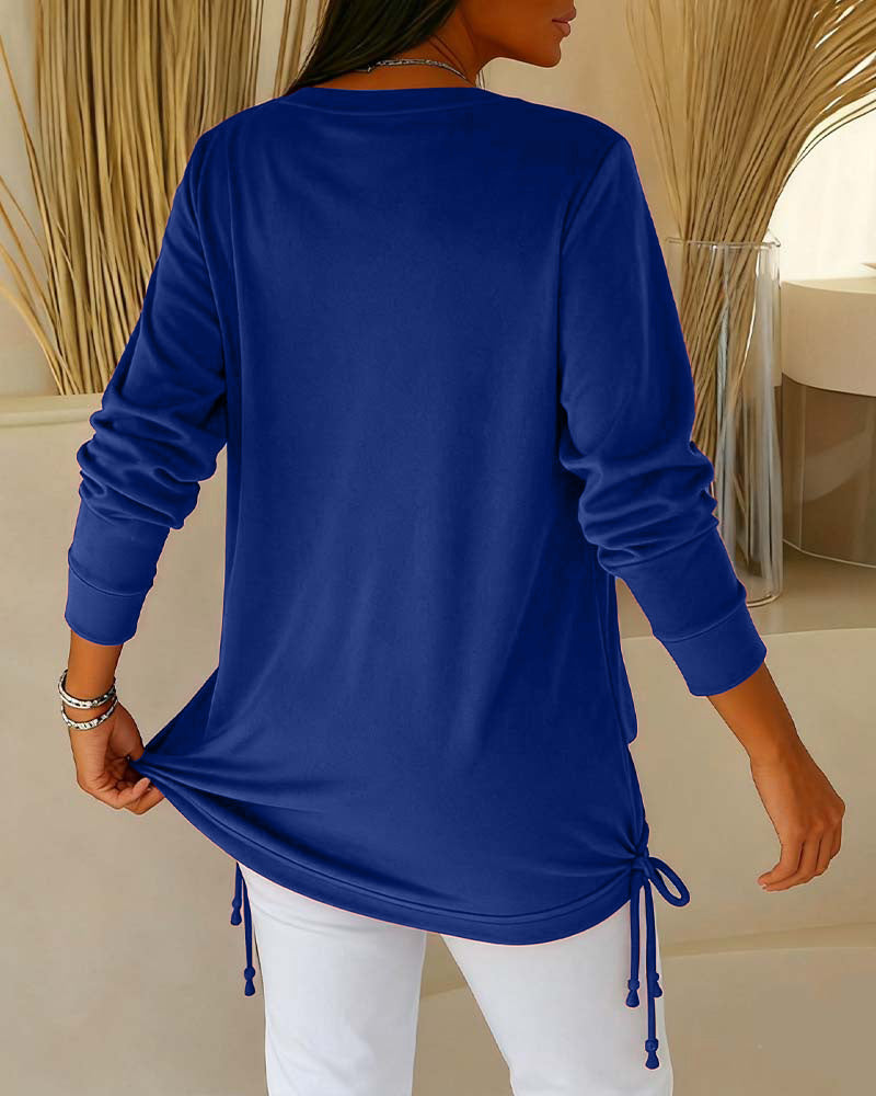 Pailletten Top Met Contrasterende Kleuren In Tweedelig Look