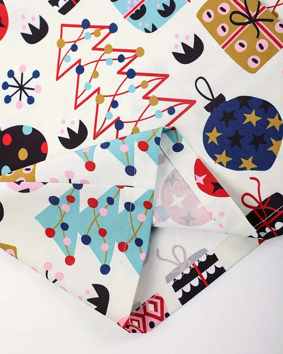 Tweedelige casual set met print voor thuis