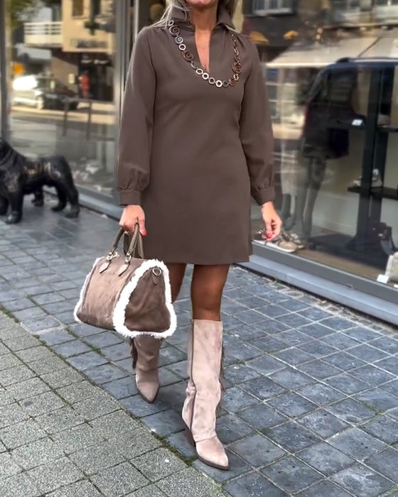 Sexy En Elegante Jurk Met Diepe V-Hals