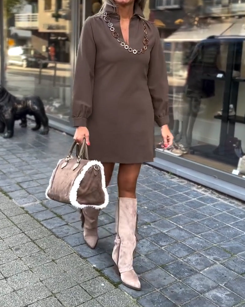 Sexy En Elegante Jurk Met Diepe V-Hals