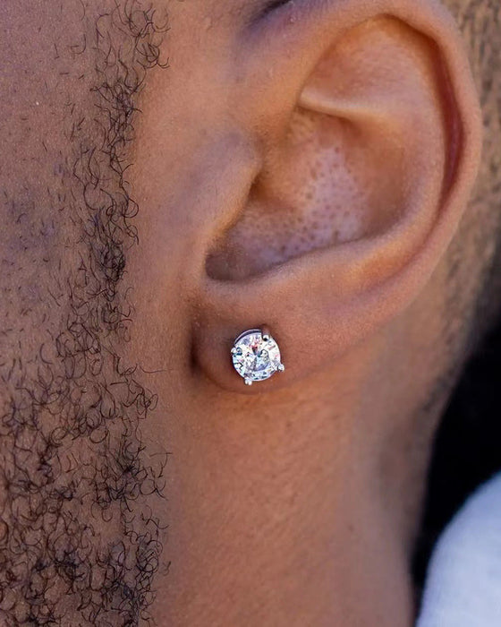 Klassieke ronde zirkonia oorknopjes