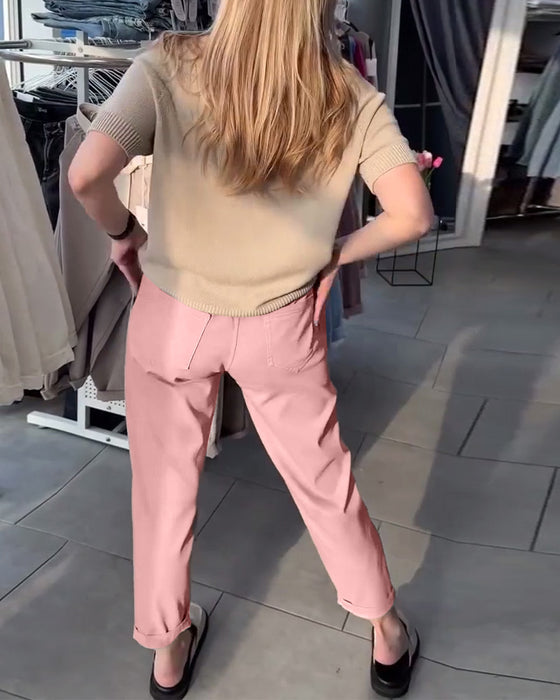 Broek Effen Casual Recht