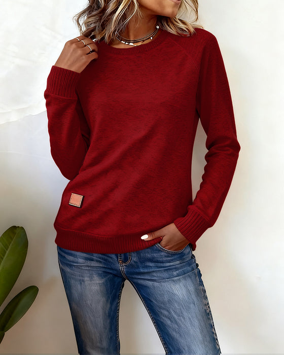 Modieus Casual Sweatshirt Met Ronde Hals