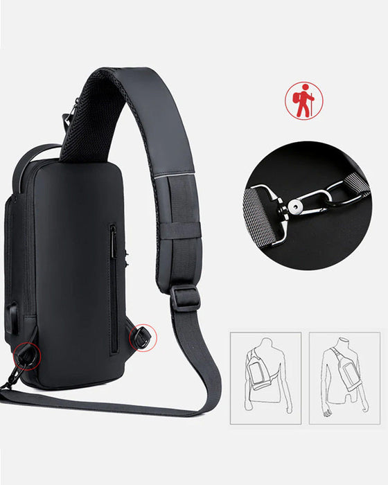 Wachtwoord anti-diefstal borsttas