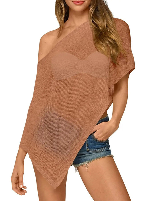 Cover-Up Effen Off-Shoulder Asymmetrisch