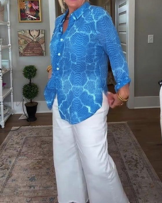 Blouse Met Knopjes En Getextureerd Kenmerken