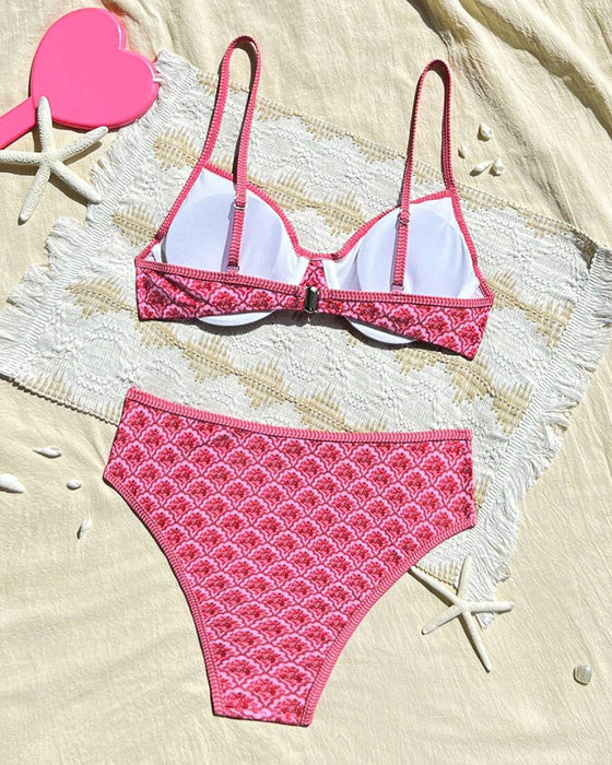Bikini Sexy Bandjes Driehoek Print