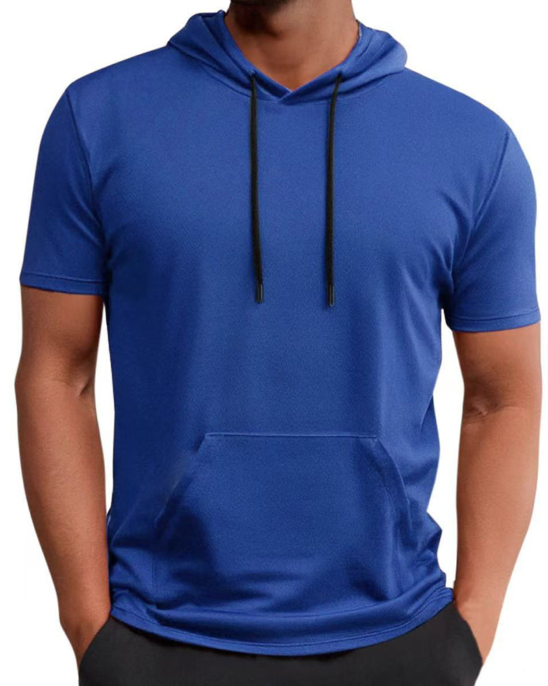 T-Shirt Capuchon Snel Droog Korte Mouw