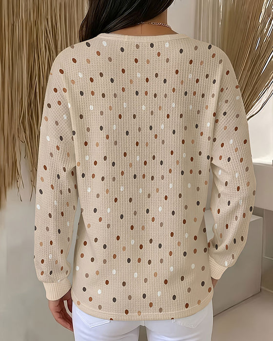 Sweatshirt Ronde Hals Stippen