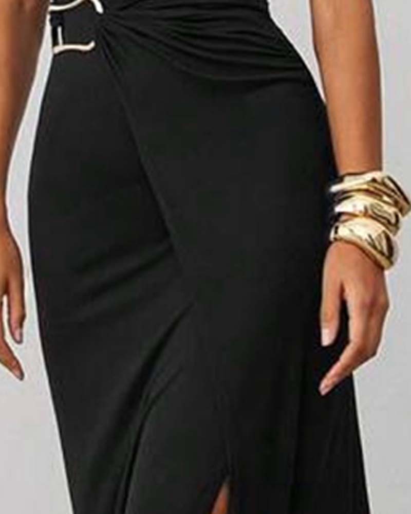 Jurk Mode Korte Mouw Taille