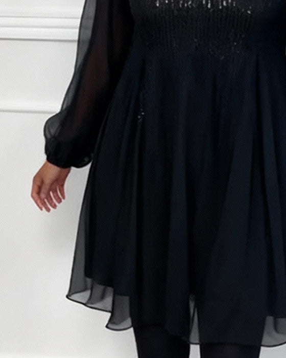 Jurk Ronde Hals Modieus Effen Loose