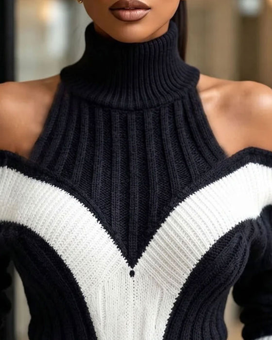 Pullover Coltrui Schouderloos Kleurblok