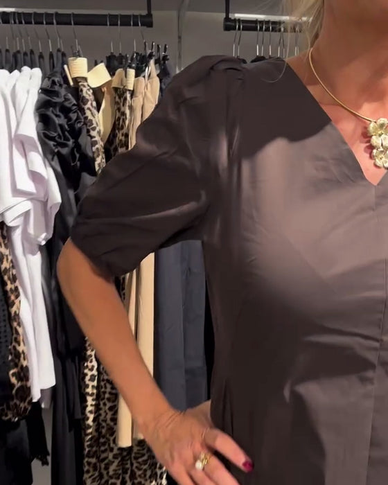 Jurk V-hals Zak Casual