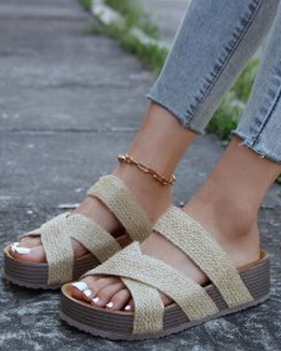 Sandaal Mode Platform Slide