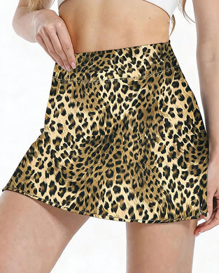 Rok Hoge Taille Rechte Split Mini Sport Kort