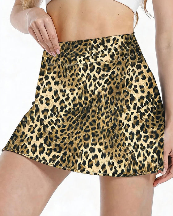 Rok Hoge Taille Rechte Split Mini Sport Kort