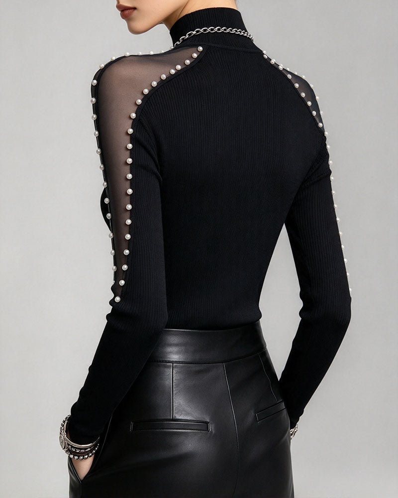 Top Halve Coltrui Effen Patchwork