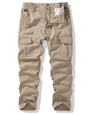Broek Elastische Taille Dubbele Zak Cargo
