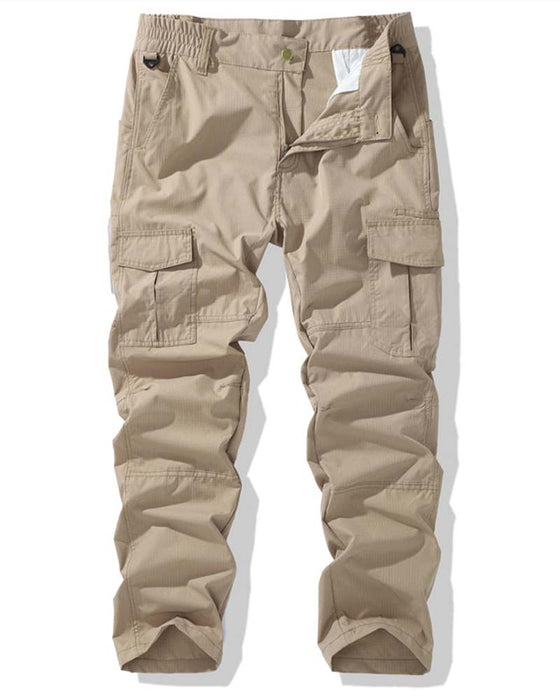 Broek Elastische Taille Dubbele Zak Cargo