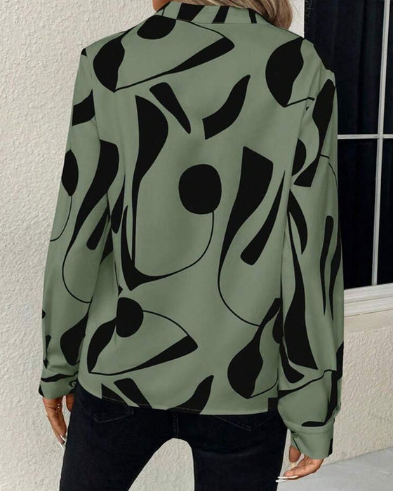 Blouse Abstract Geometrisch Print