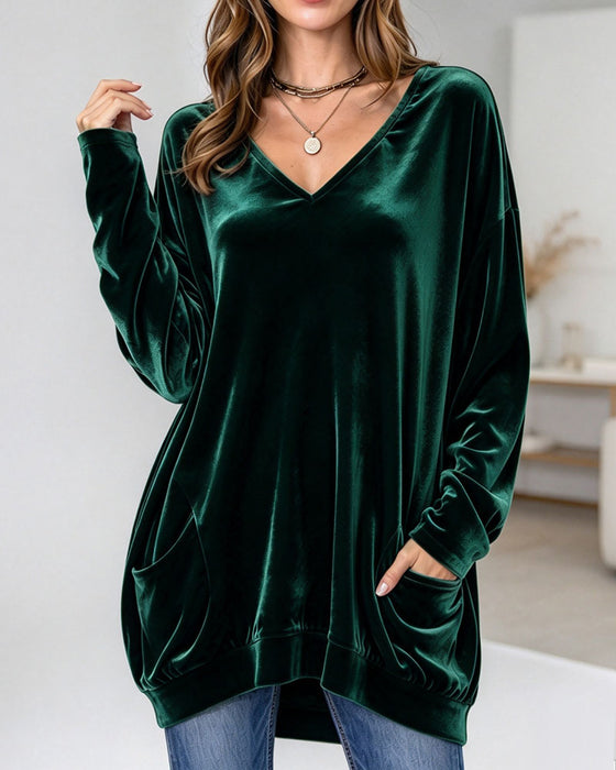 Top V-Hals Zak Casual