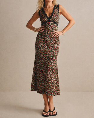 Jurk Casual V-Hals Kant