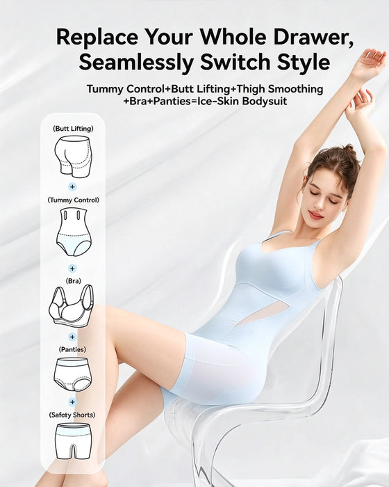 Verkoelende Buikcontrole Bilverhogende Shapewear Bodysuit
