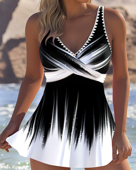 Badjurk Een-delig Gradient Contrastprint