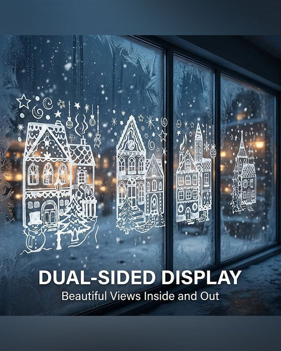 Kerstdorp Raamstickers