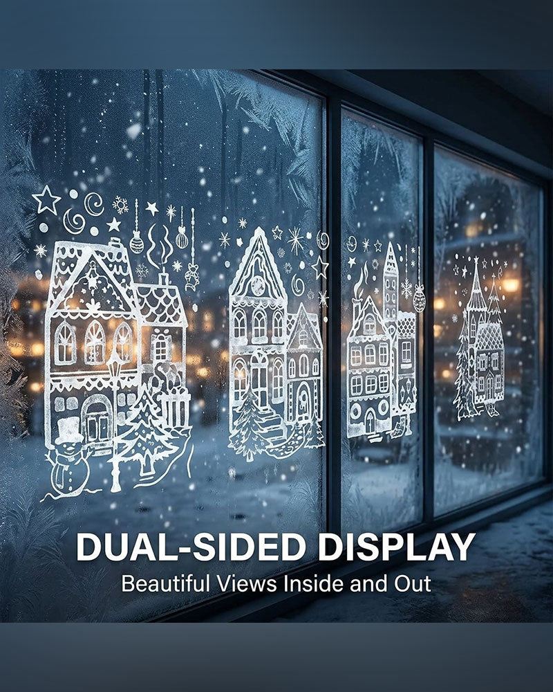 Kerstdorp Raamstickers