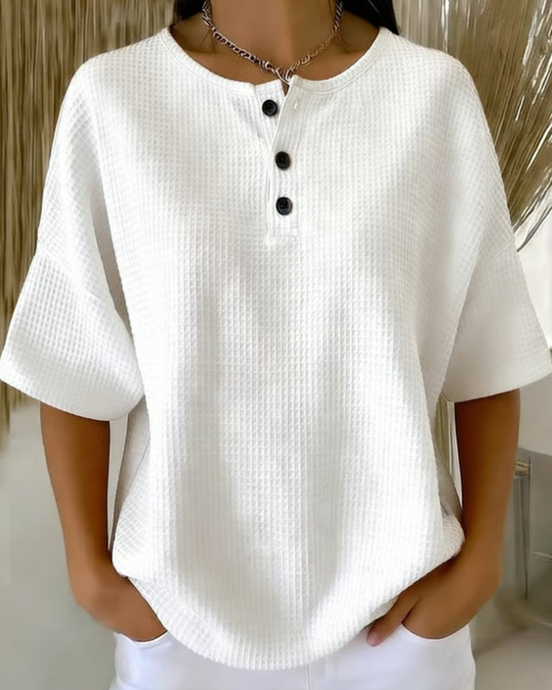 Top Wafel Loose Casual